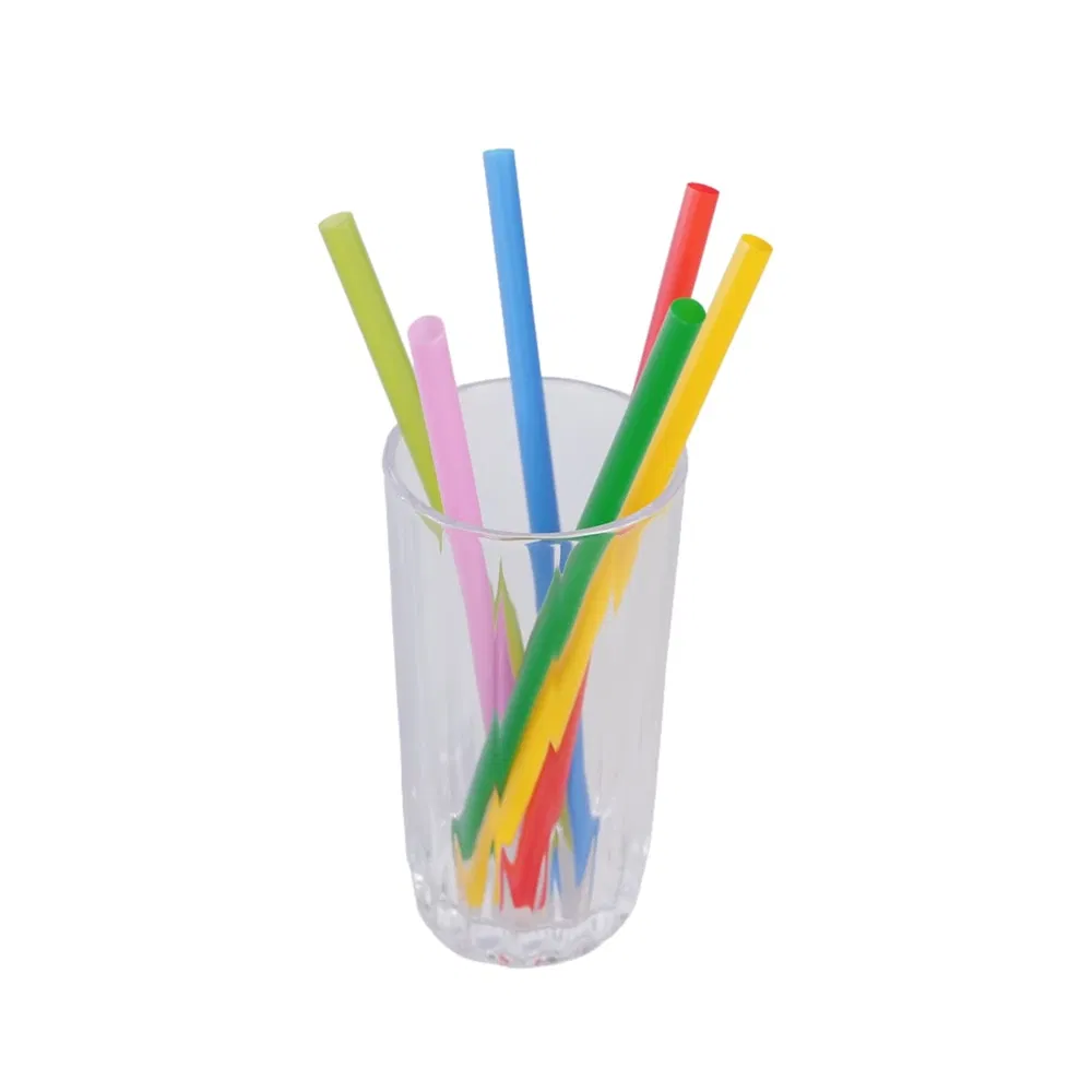 Durable OEM Custom Colored Plastic Bendable Drinking Straight Straw