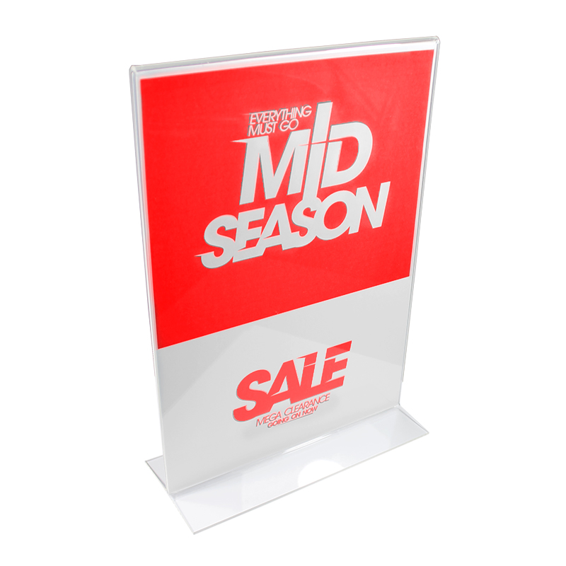 Menu Display Holder A4 Clear Transparent Acrylic Sign Display Holder
