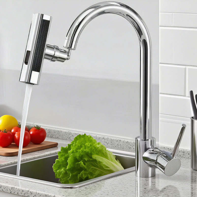 Adjustable Swivel Faucet with Multi-Directional Spout for Easy Use