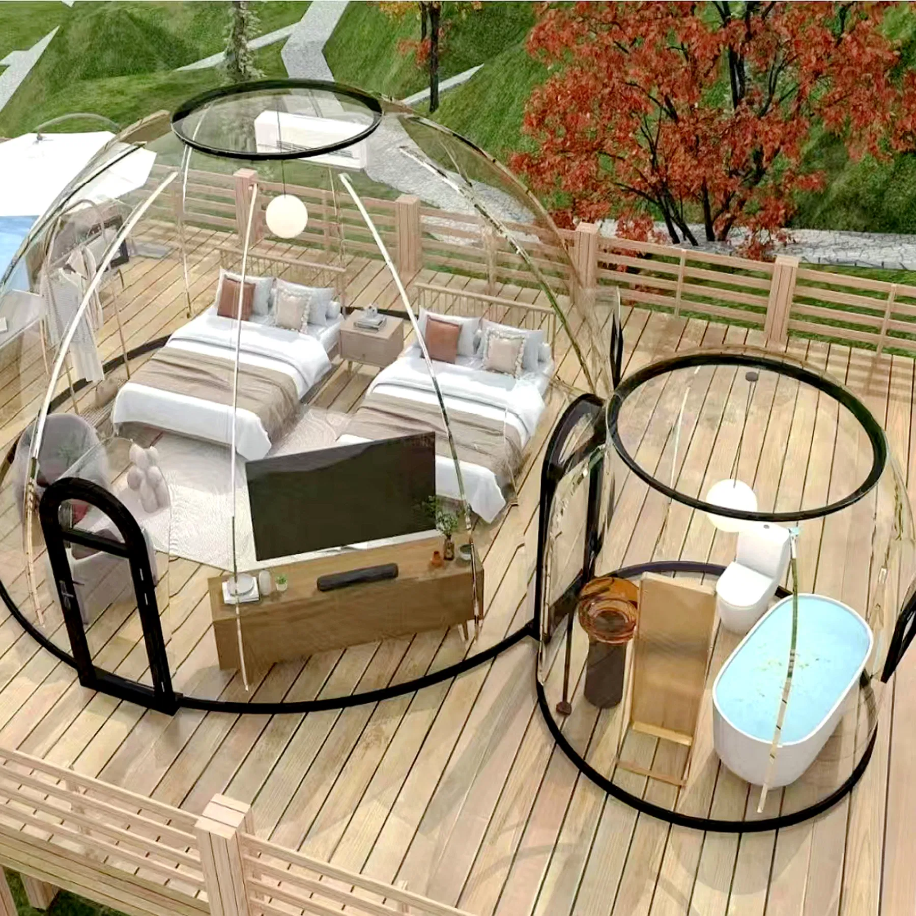 Charming Bubble Tent Accommodation for Stargazing and Relaxation