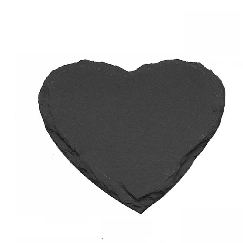 Unique Heart Stone Coaster Set with Custom Print for Decor