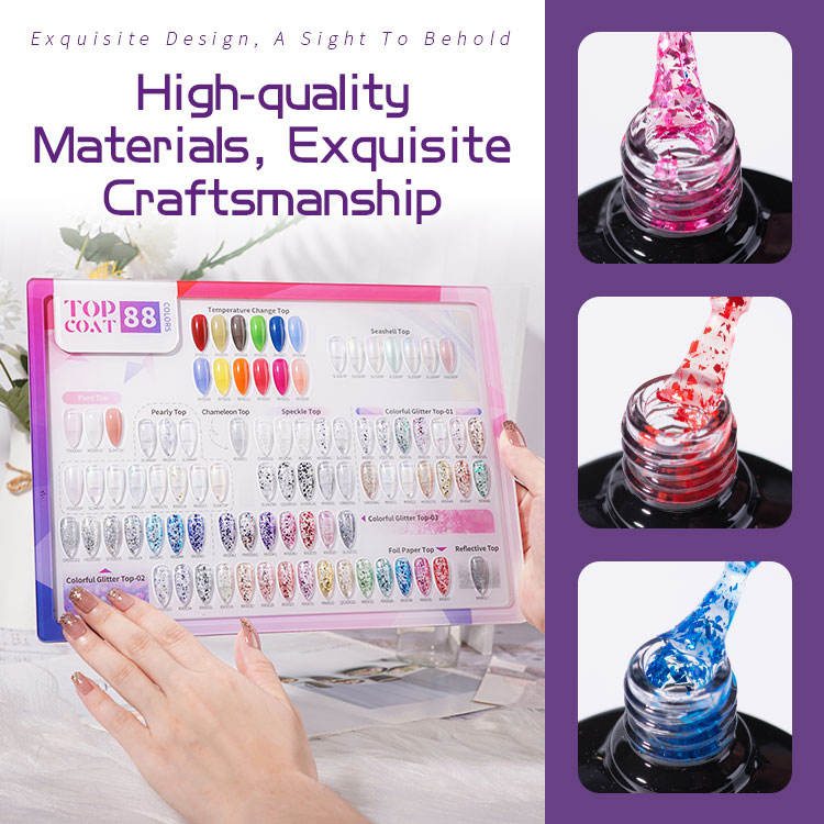 Top Coat 88 Colors Color Book Wholesale Nail Supplies Custom Logo Private Label Color Vegan Organic UV Nail Gel Polish