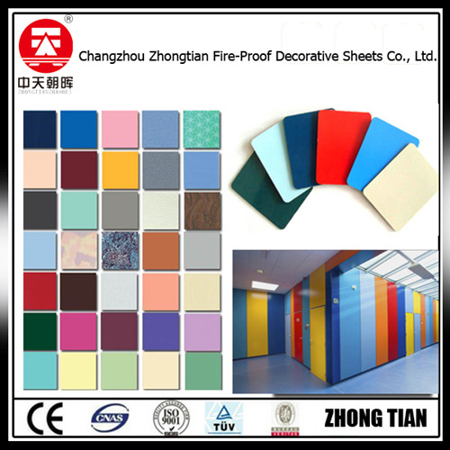 Decorative Fireproof Wood Grain HPL Sheets Laminate Door Skin Sheet