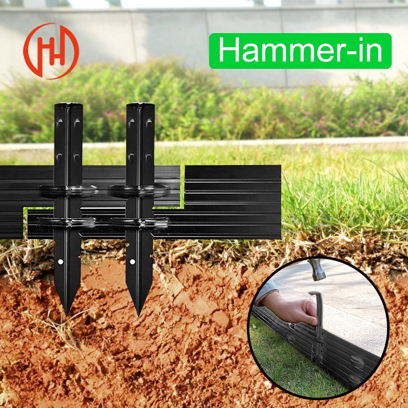 Customized Aluminum Lawn Edging Right Hammer-in Landscape Garden Edging