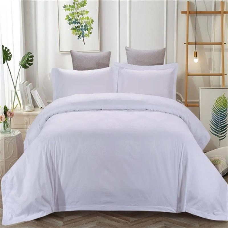 Luxury Hotel Full Size White 100 Cotton Bedsheets 300 Thread Count Stripe Hotel Bedding