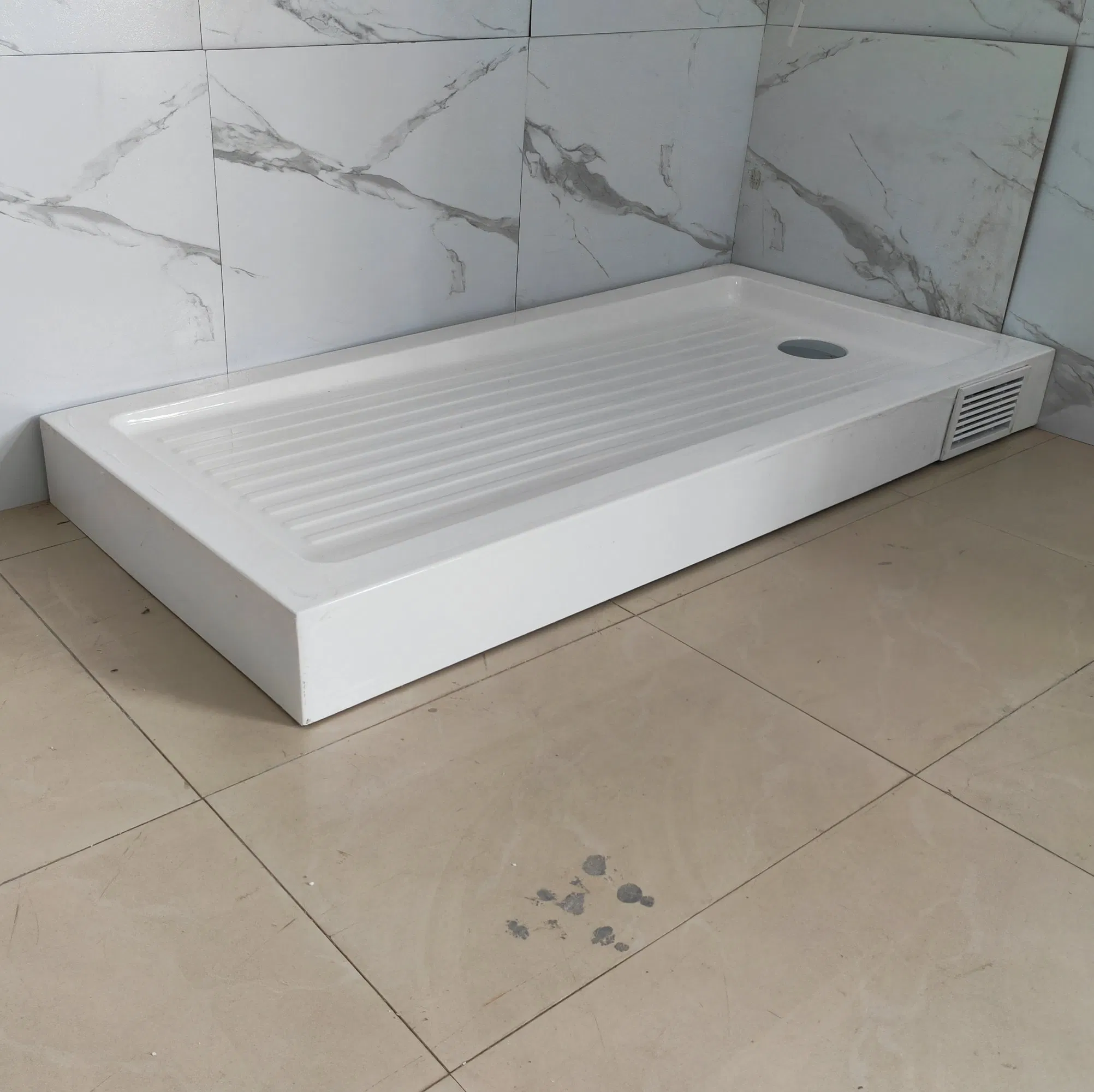 White ABS 1200 Rectangular Anti Slip Shower Tray