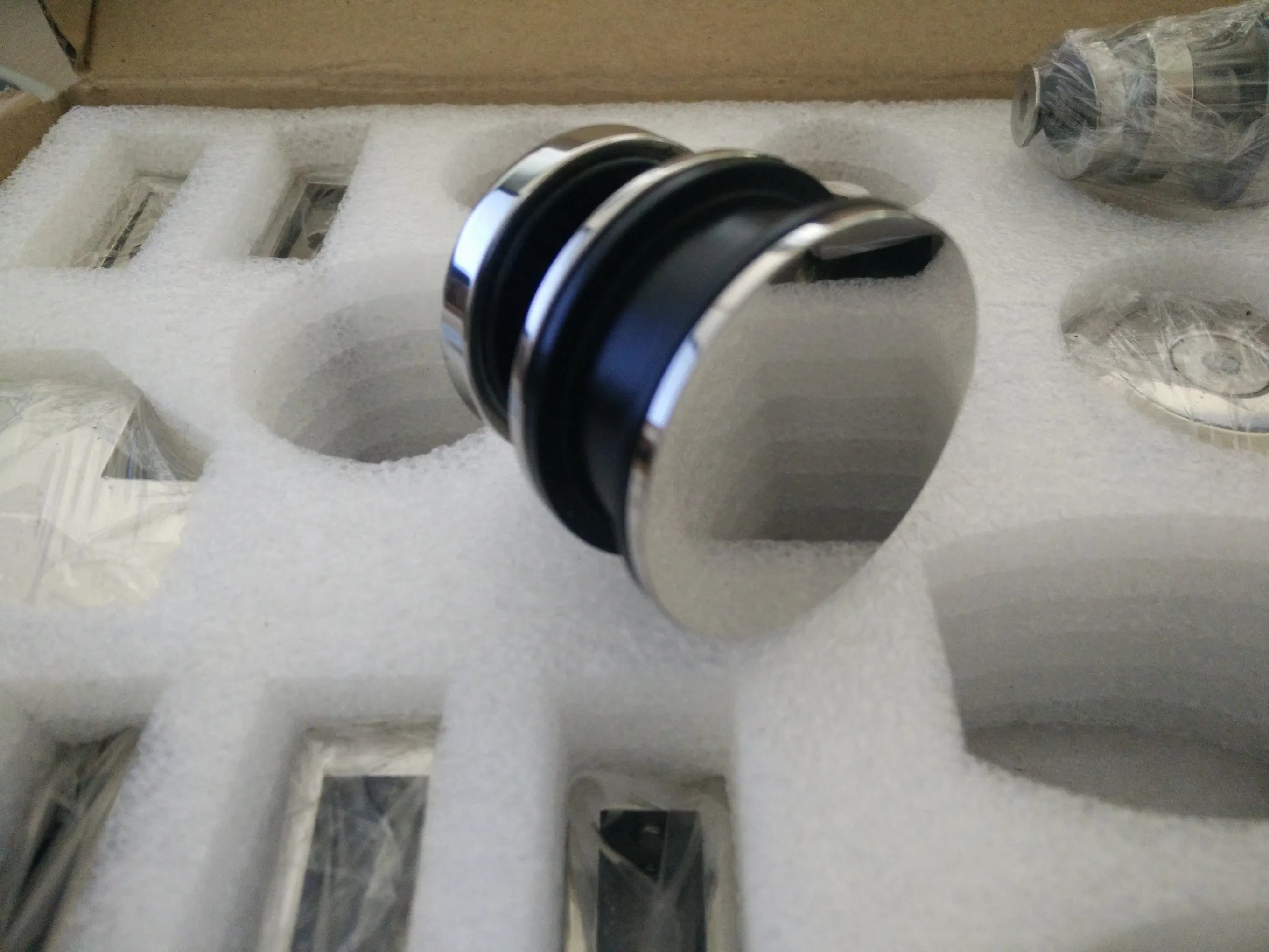 Stainless Steel Bathroom Double Glass Sliding Door Fitting System