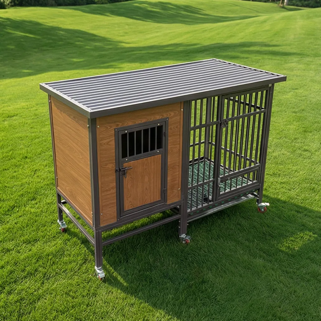 Outdoor Durable Wood Dog Cage Large Dog House Rain and Sun Protection