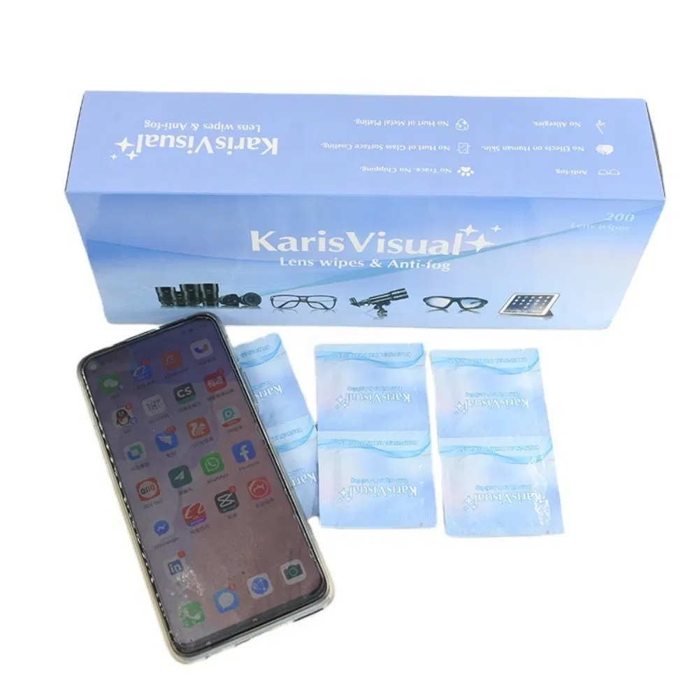 OEM Lens Cleaning Wipes Cleaning Glasses Individual Package Free Sample Glasses Cleaner Cleaning Wet Wipes