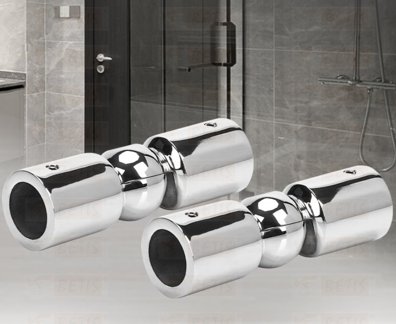 Factory Price Bathroom Shower-Enclosure Hardware Pipe Patch Fitting 304-Stainless-Steel Adjustable Swiveling Header Bar Tube Bracket Pipe Connector
