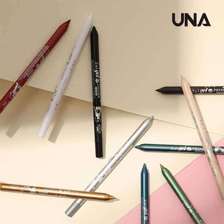 New 2-in-1 Durable Waterproof No Dizzy Eyeliner Gel Pencil Lip Liner 10 Colors Eye Liners Pen Beauty Makeup