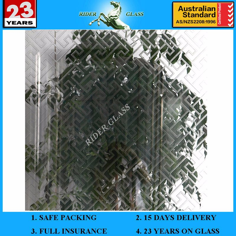 3-6mm Art Decorative Acid Etched Patterned Frosted Glass