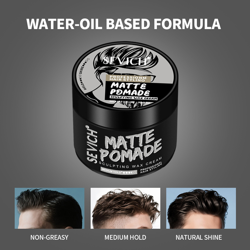 113ml Men's Hair Styling Product Private Label Strong Hold Matte Natural Looking Hair Pomade Clay