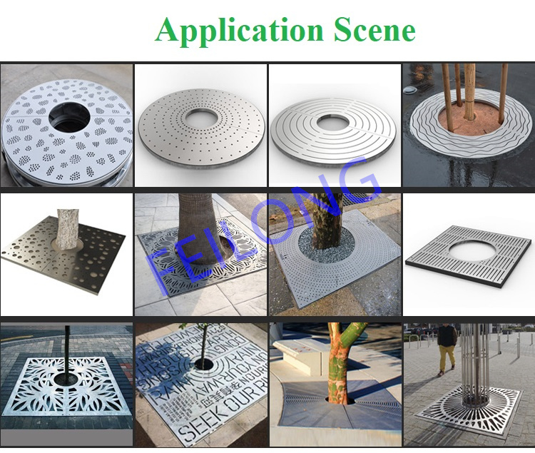 201 304 Stainless Steel Tree Protection Defender Tree Grilles and Gratings 150*150cm