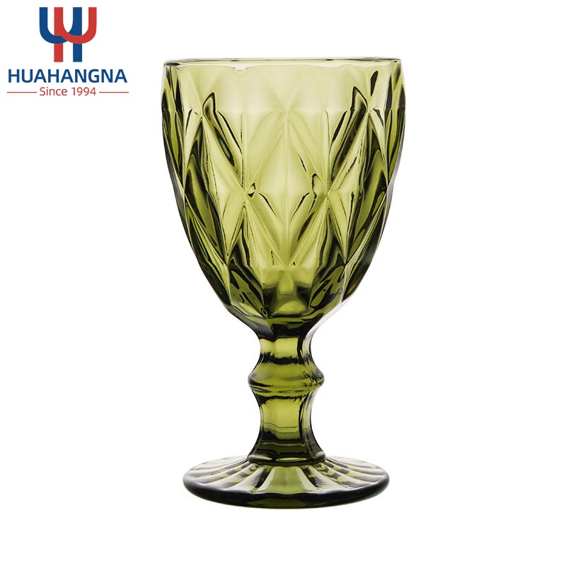 Цветные бокалы для десертов и соков с рельефным дизайном