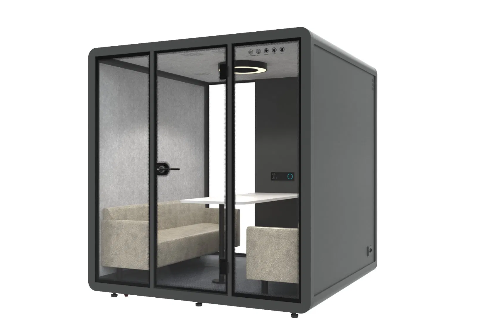 Modular Interview Soundproof Office Pod with Transparent Glass Door for Hr Department
