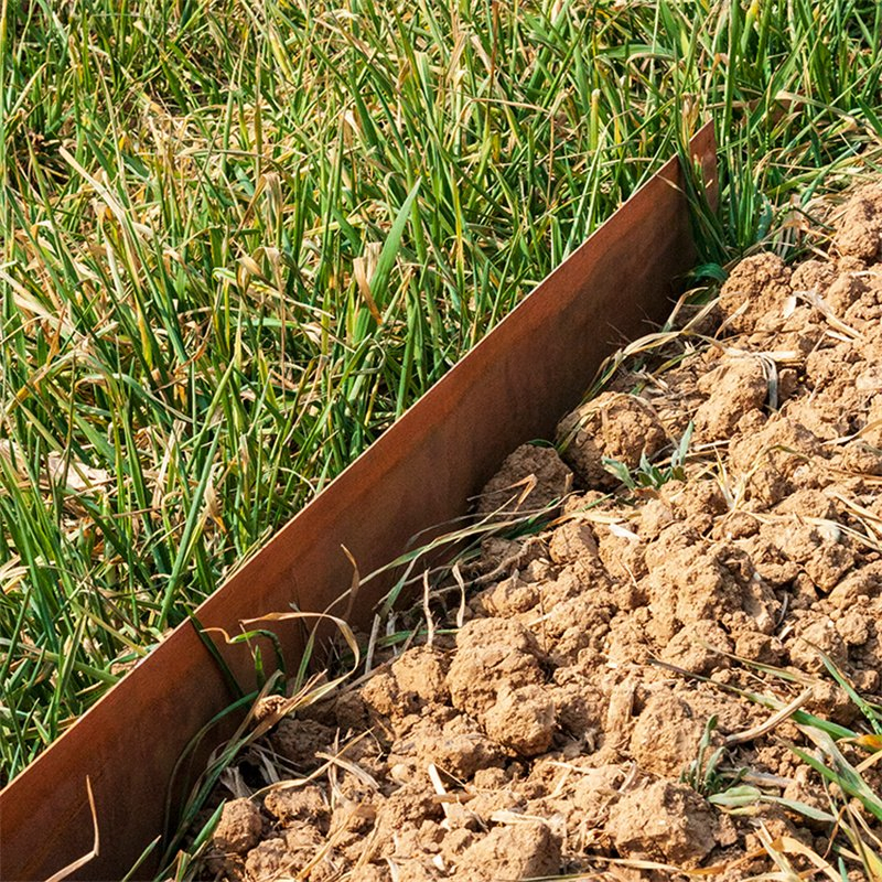 Rustic Metal Garden Landscape Border Corten Steel Lawn Edging