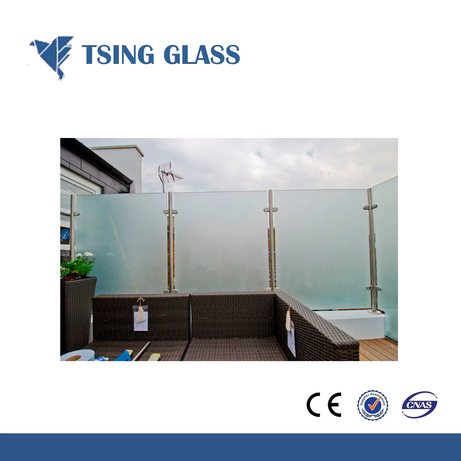 3-19mm Clear Colored Frosted Glass with High Quality