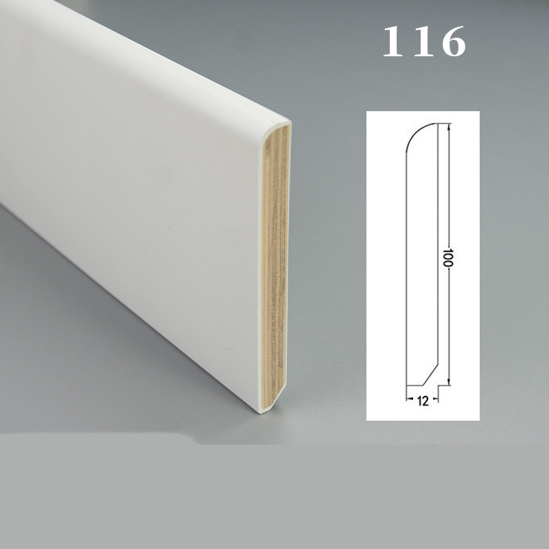 Hot Sale Decorative Solid Wood Multilayer Skirting Wall Sticker White Wood Floor Skirting Board