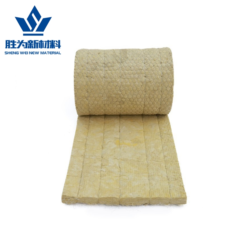 100mm Srw Rock Wool Wired Blanket with Mesh for Heat Insulation Materials