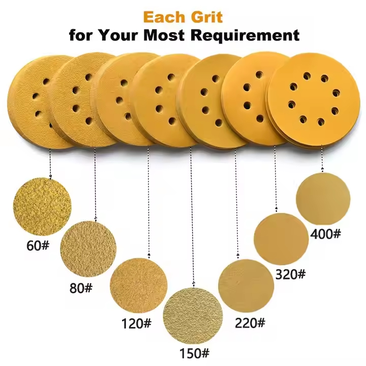 Hook and Loop 6" 6-8-15 Holes Psa Sanding Disc