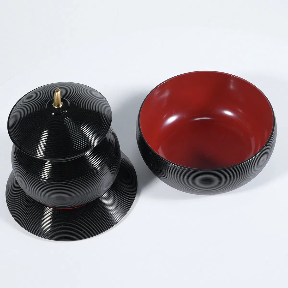 ABS Resin Japanese Style Gourd Shaped Sushi Sashimi Dessert Snack Hot Pot Serving Multi-Storey Bento Box