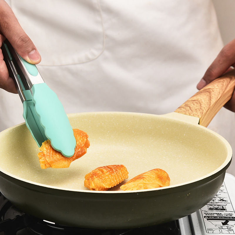 Silicone Kitchenware Utensils Cooking Set 12-Piece with Holder with Wooden Handle (PHBY-0005)