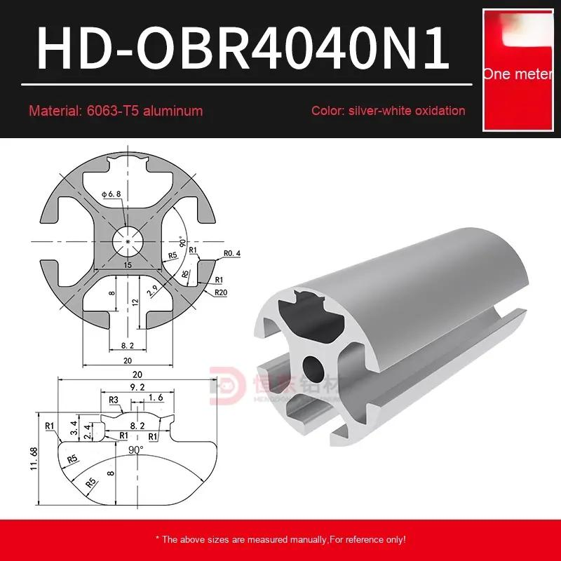 4040 Round Tube Industrial Extruded Aluminum Profile DIY Aluminum Profile Rack