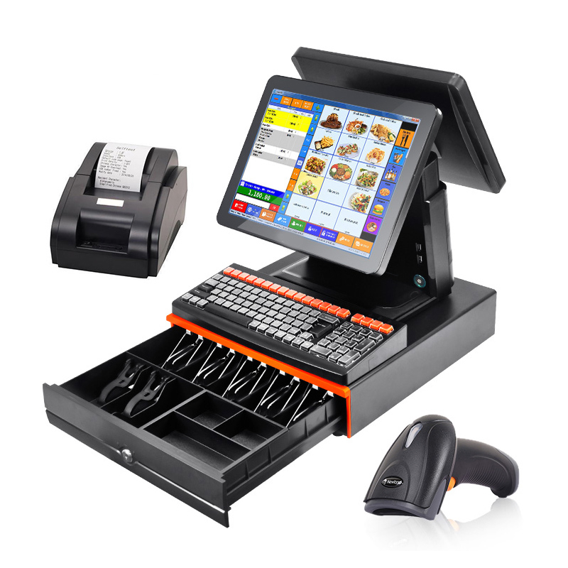 17 Inch Touch Screen Monitor POS Terminal System Window Dual All in One PC