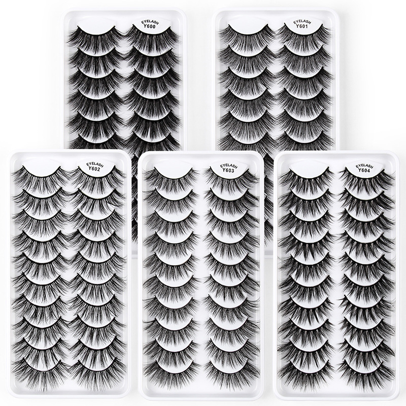 China Wholesale 3D False Eyelash Faux Mink Eyelashes Private Label Synthetic Eye Lash Faux Strip Eyelash Lash Eyelash Extension