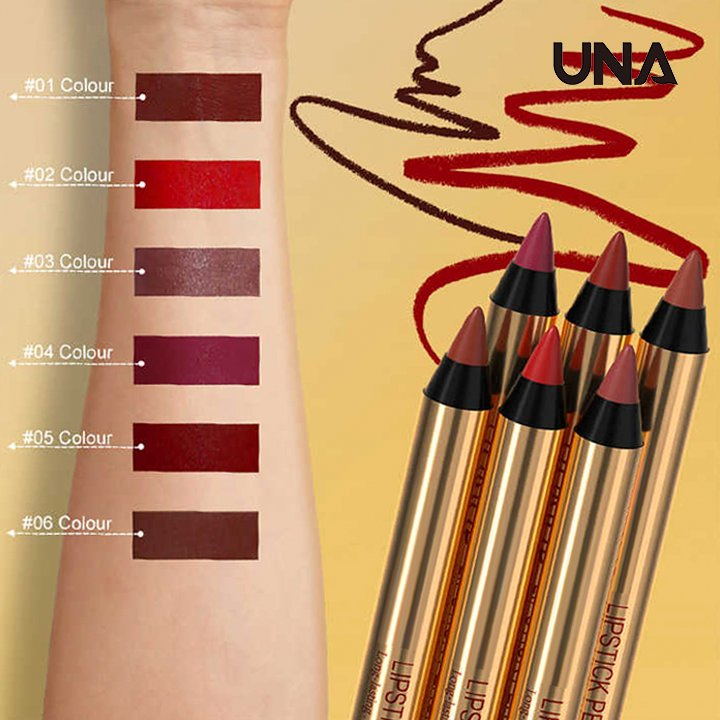 6 Colors Waterproof Lip Crayon Smooth Makeup Lip Pencils Long Lasting Matte Lip Liner