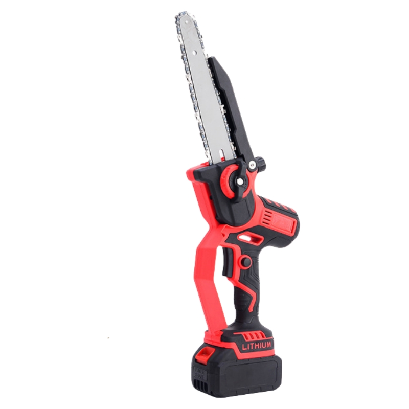 Mini Chainsaw 6-Inch with 2 Battery Cordless Power Chain Saws with Security Lock Handheld Small Chainsaw