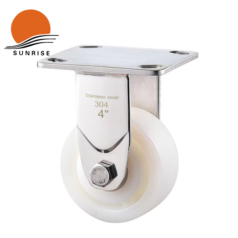 4/5/6/8inch 250/350/450/550kg Ss Nylon PA Large Rubber Caster Wheels Heavy Duty Long Rubber Caster Castor Wheel