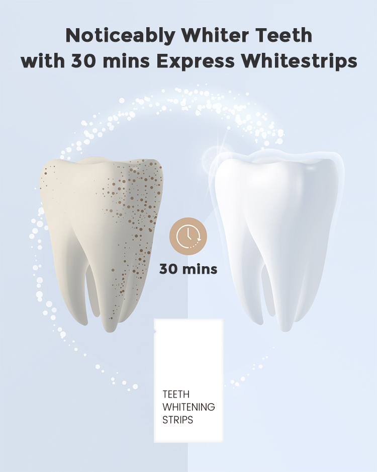 New Arrival Private Label Daily Use 6% Peroxide Teeth Whitening Dry Strip Customize Formula
