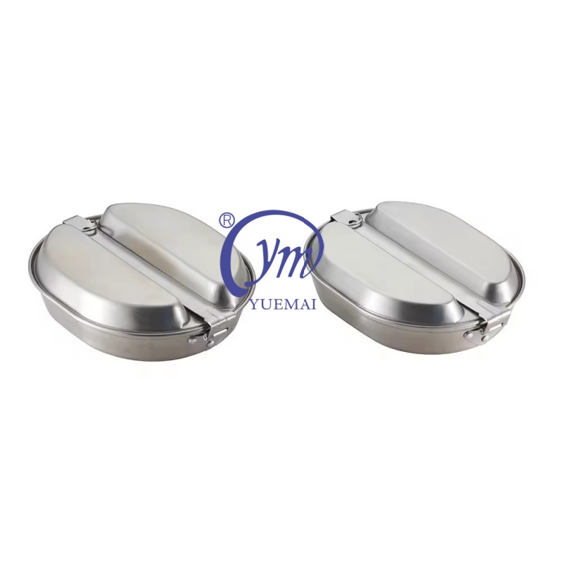 Tactical Stainless Steel Mess Tin Outdoor Hiking Camping Cookware Mess Kit