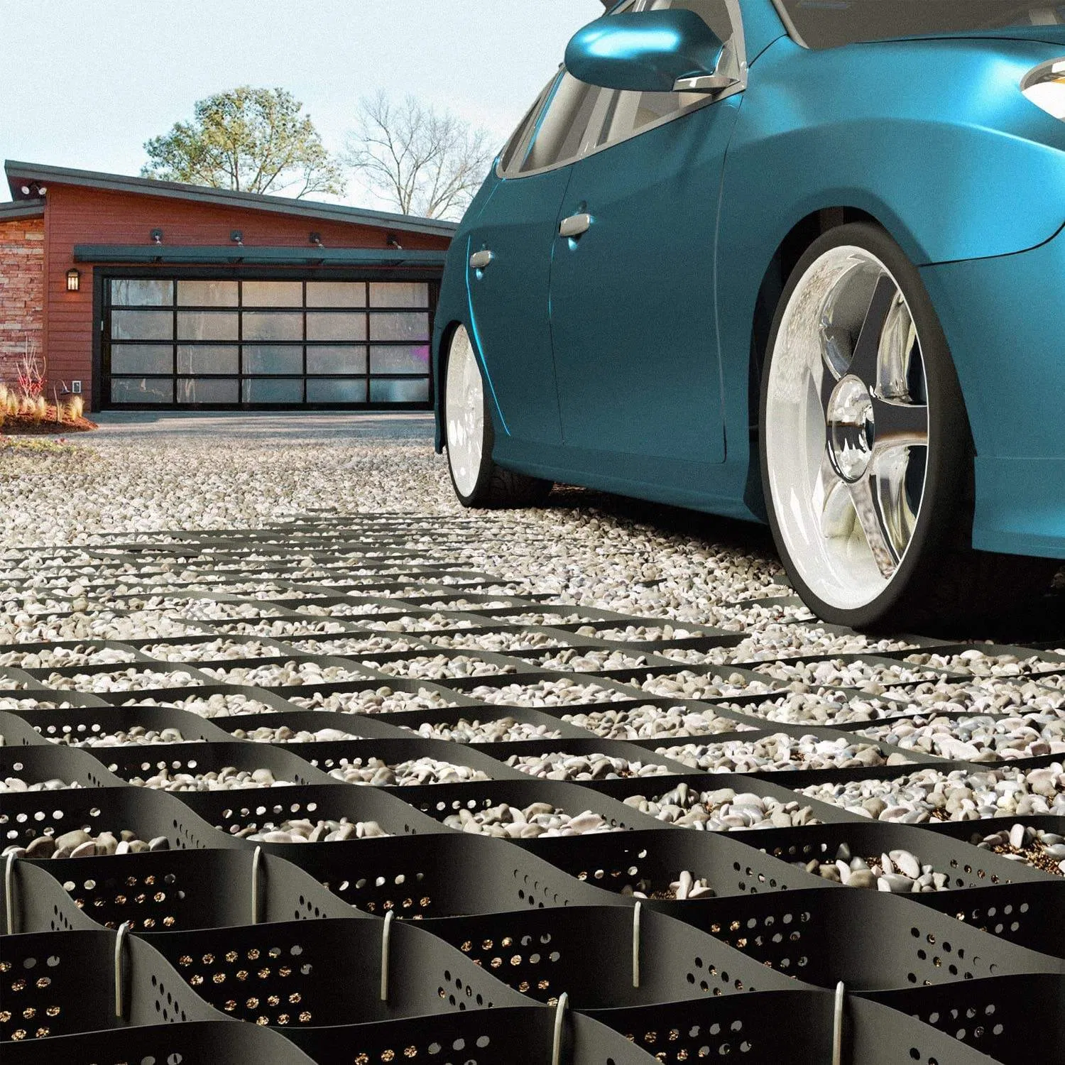 Slope Protection and Reinforcement Plastic Driveway HDPE Gravel Grid Geocells for Road
