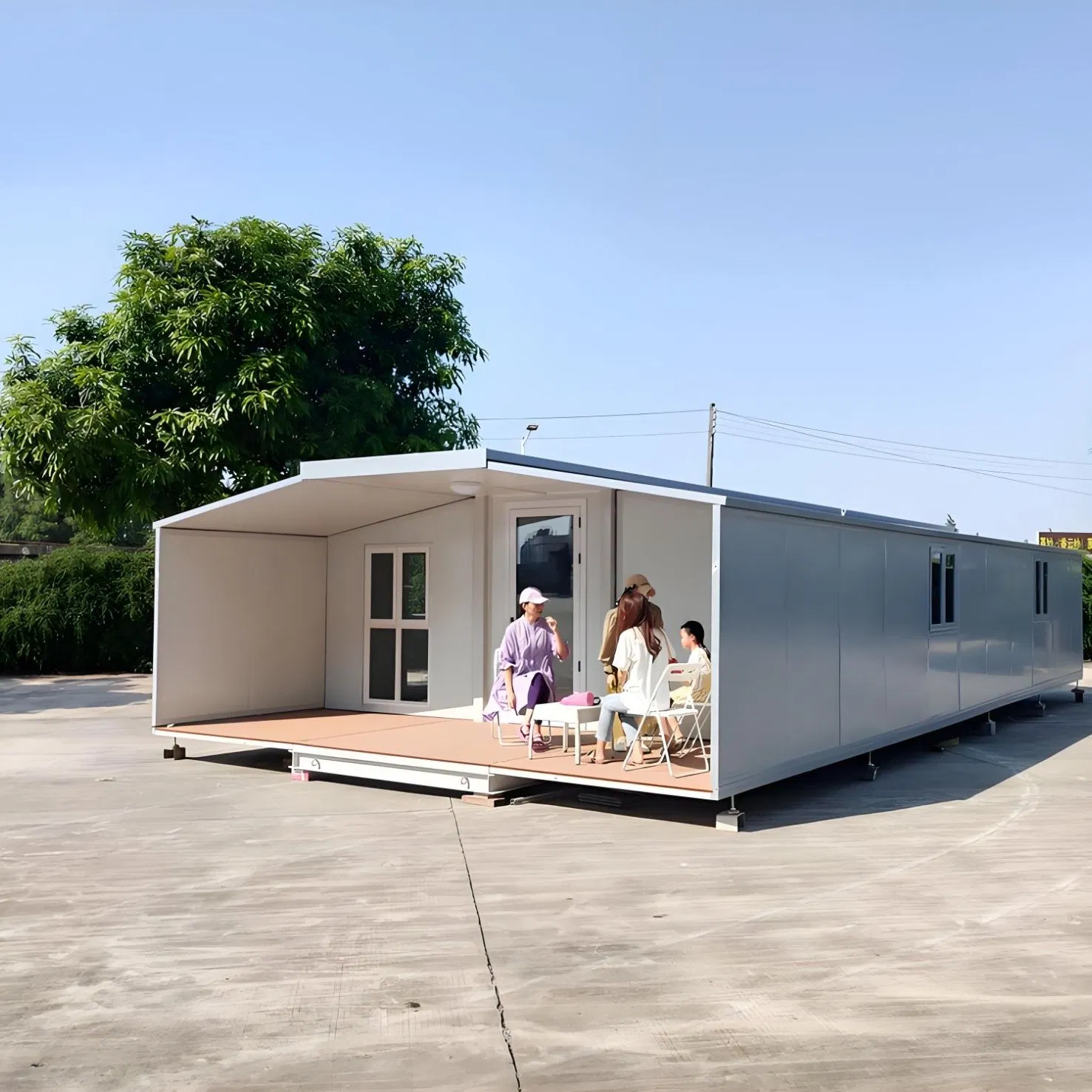 Easy Folding 40FT 20 FT Prefab Container Expandable House Light Steel Folding Prefabricated Home Villa with Bathroom Kitchen