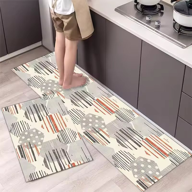Factory Direct Supply Kitchen Rugs Customized Water Absorbent Non-Slip Crystal Carpets Kitchen Floor Mat