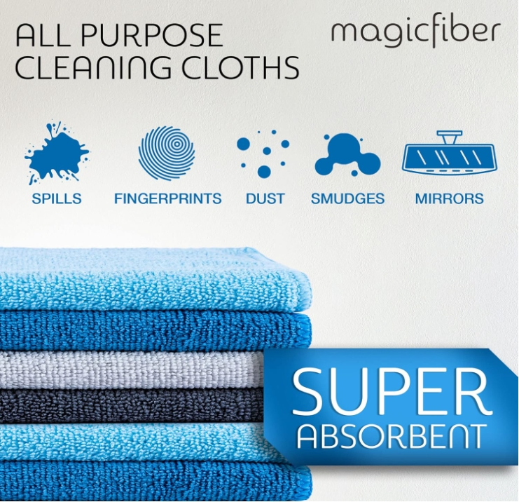 Ultra Soft Universal Terry Microfiber Towel Tartan Elastic Glass Shiny Waffle Scales Pineapple Cleaning Durable Car Washing Kitchen Floor Cloth with Stripe