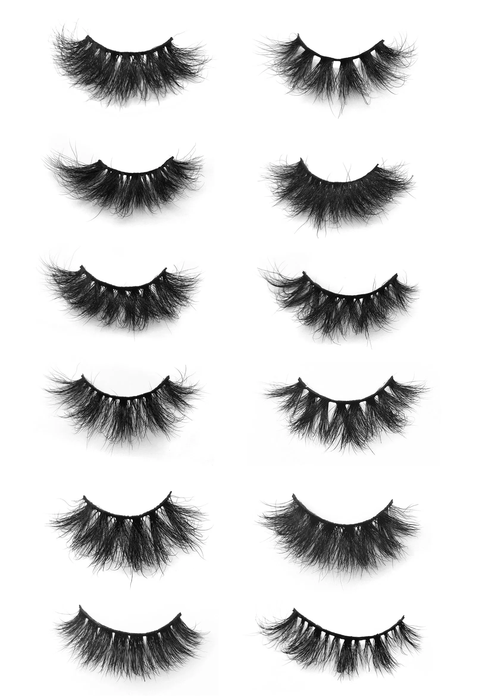 20mm Thick Fluffy 3D Mink Eyelash, Natural Fluffy Wispy Faux Lashes for Makeup