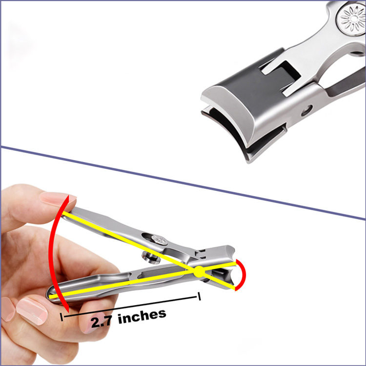 Nail Clippers with Nail File for Thick Nails Wide Jaw Clippers Cutter