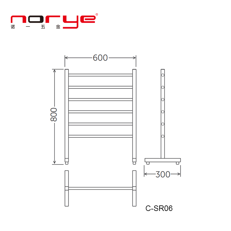 Напольный подогреваемый полотенцесушитель