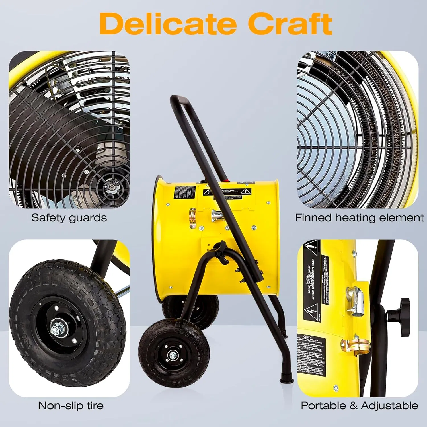 High-Performance 15kw 30kw 40kw Portable Industrial Electric Salamander Heater for Greenhouses, Garages and Workshops Good for UK, Australian Markets