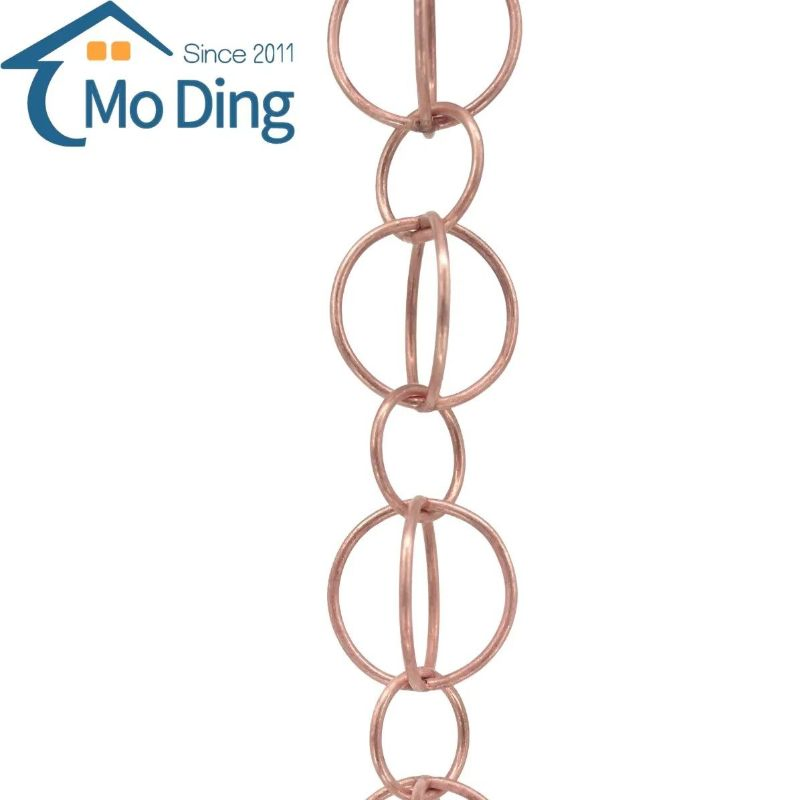 Aluminum Alloy Square Link Rain Chain, Square Tube Rain Chain, Durable Black Powder Coating Elevate Your Garden with Mo Ding Rain Chains