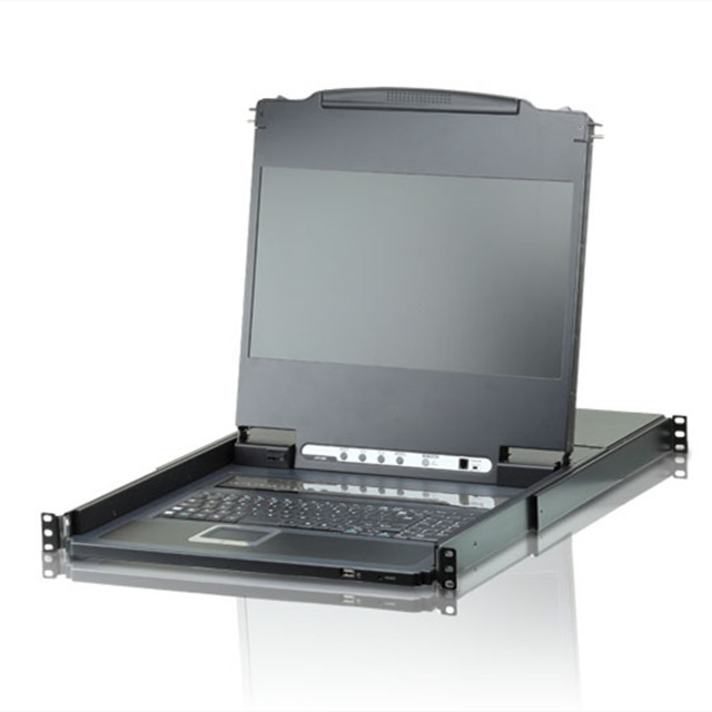 8 Port Rackmount Kvm Console W/ 6FT Cables - Integrated Kvm Switch W/ 19" LCD Monitor - Fully Featured 1u LCD Kvm
