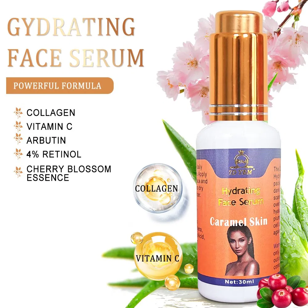 Caramel Skin Serum High Quality Moisturizing Face Lightening Serum Hyaluronic Acid Whitening Dark Spot Remover Serum for Face