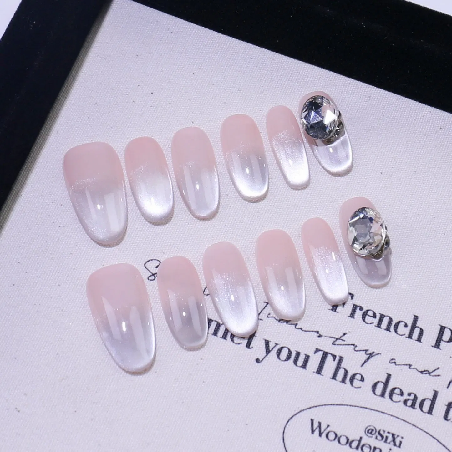 OEM Adhesive False Nail Set Handmade Press-on Nails Solid Gel
