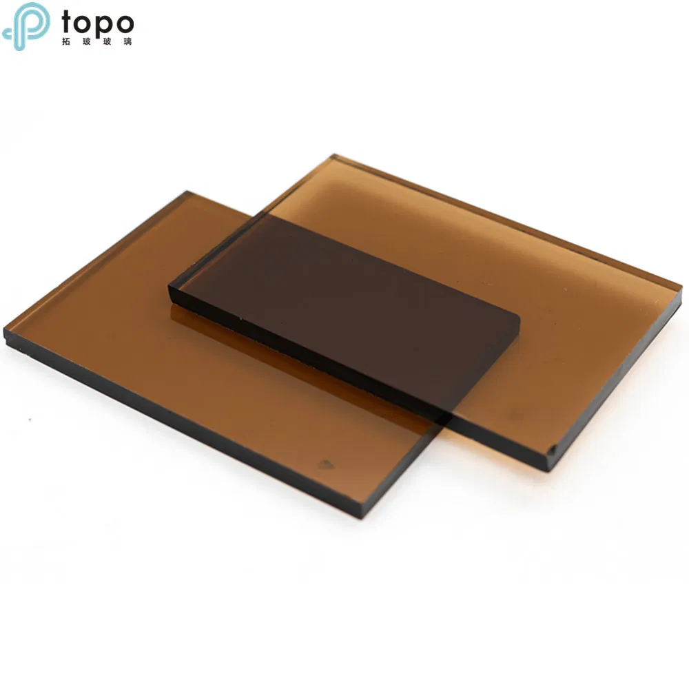 4mm-12mm Colored Golden Bronze Tinted Float Building Glass for Building Decoration (C-GB)