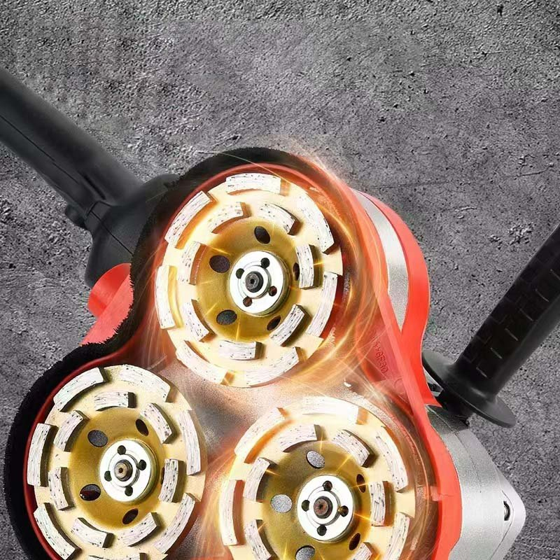 2024 New-Tech Electric Concrete Grinder Dustless Cement Marble Surface Grinding Tools for Polishing and Cleaning