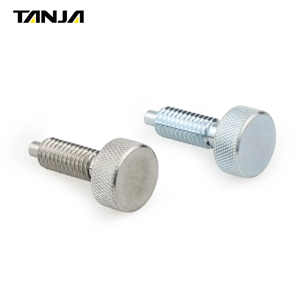 Index Plunger Stainless Steel Pin Body Black Plastic Head Indexing Plunger